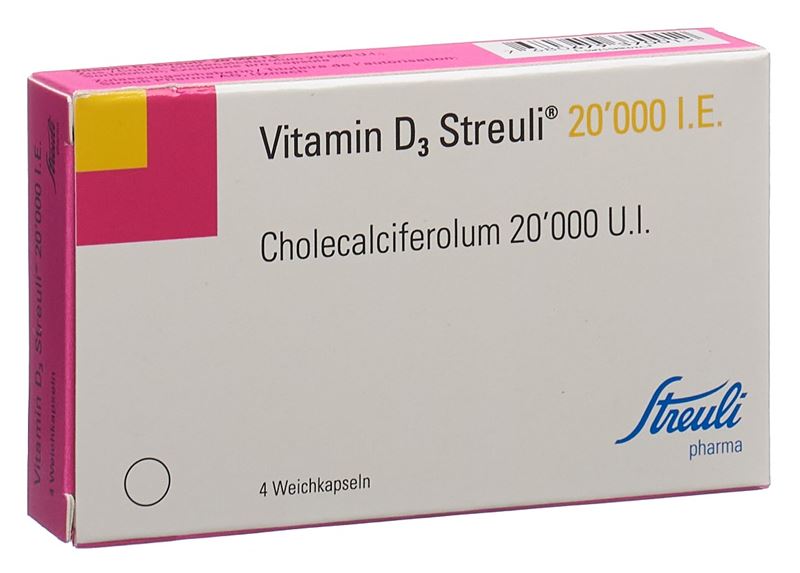 Vitamin D3 Streuli Weichkapseln 20000 IE 4 Stk