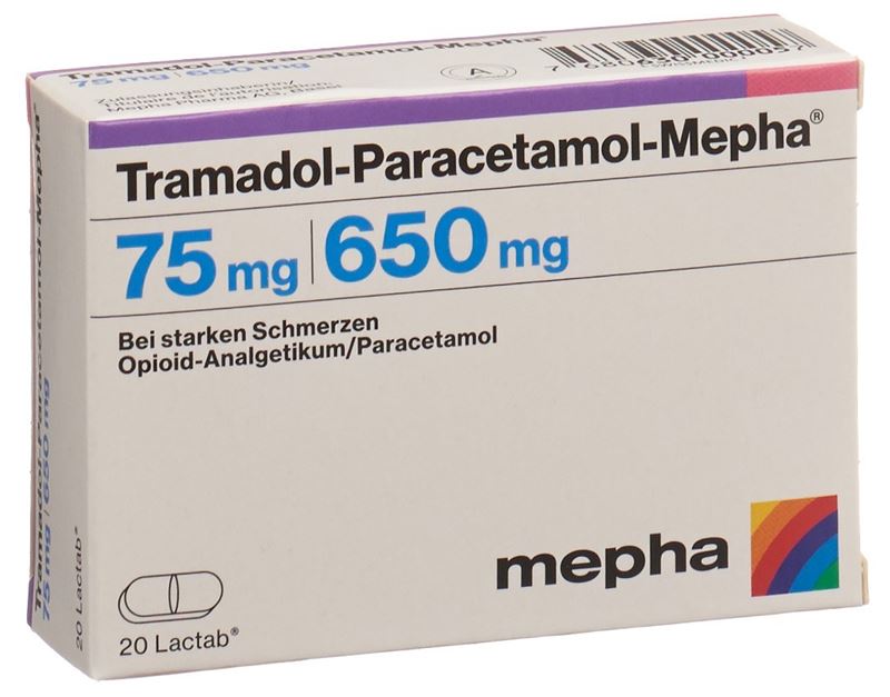 Tramadol-Paracetamol-Mepha Lactab 75/650 mg 20 pce