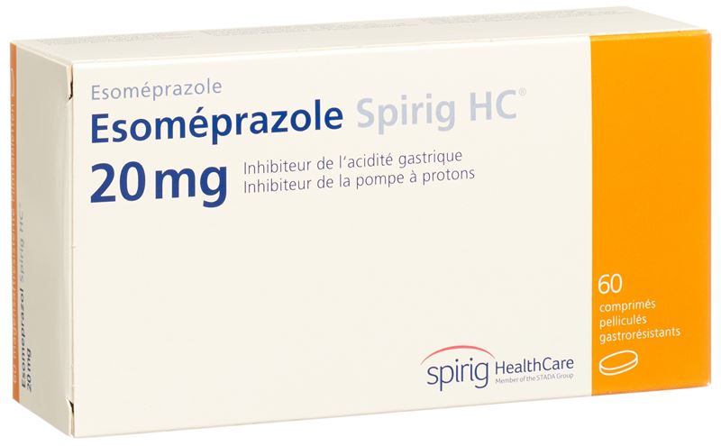 Esoméprazole Spirig HC cpr 20 mg 60 pce