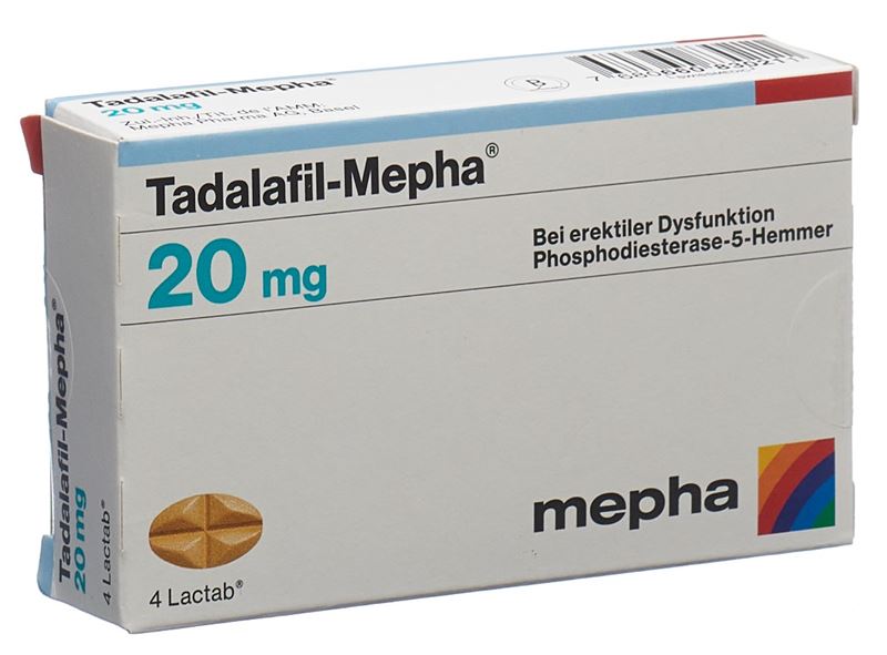 Tadalafil-Mepha Filmtabl 20 mg 4 Stk