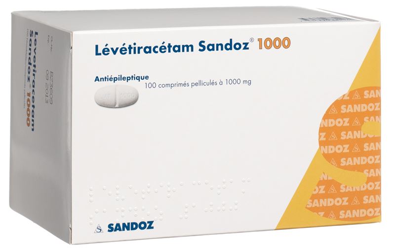 Lévétiracétam Sandoz cpr pell 1000 mg 100 pce