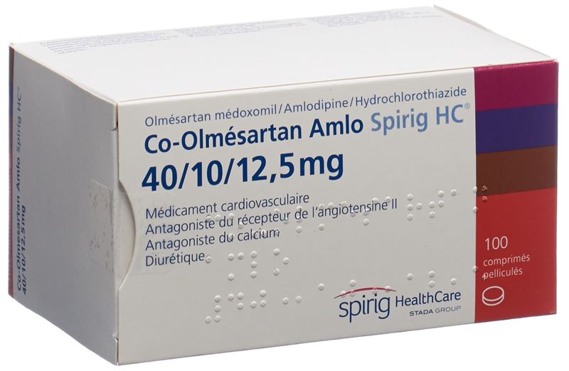 Co-Olmésartan Amlo Spirig HC cpr pell 40/10/12.5 mg 100 pce