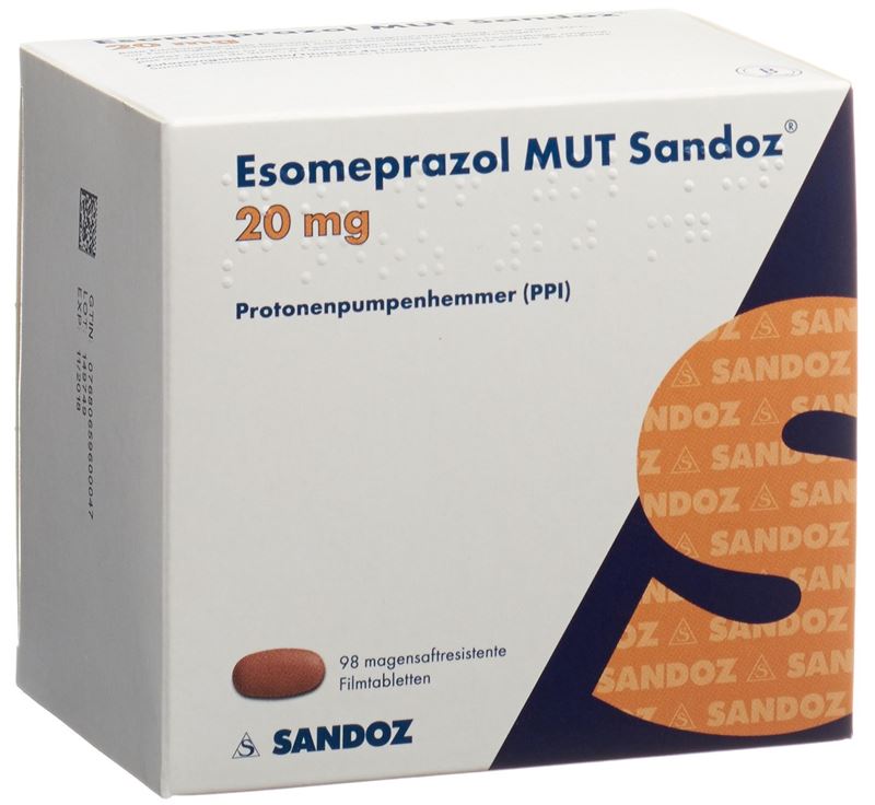 Esoméprazole MUT Sandoz cpr pell 20 mg 98 pce