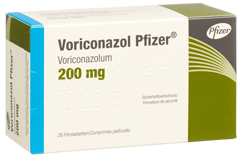 Voriconazol Pfizer cpr pell 200 mg 28 pce Voriconazol Pfizer cpr pell 200 mg 28 pce