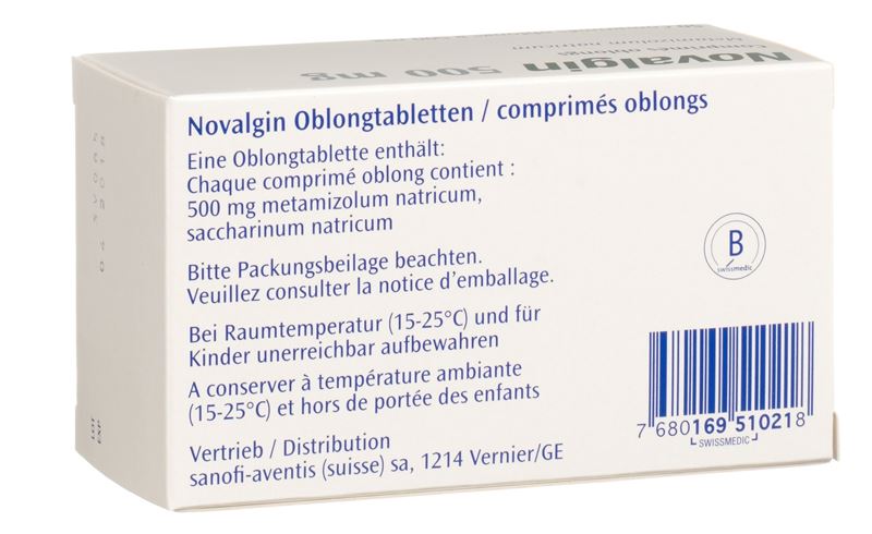 Novalgin cpr pell 500 mg 50 pce