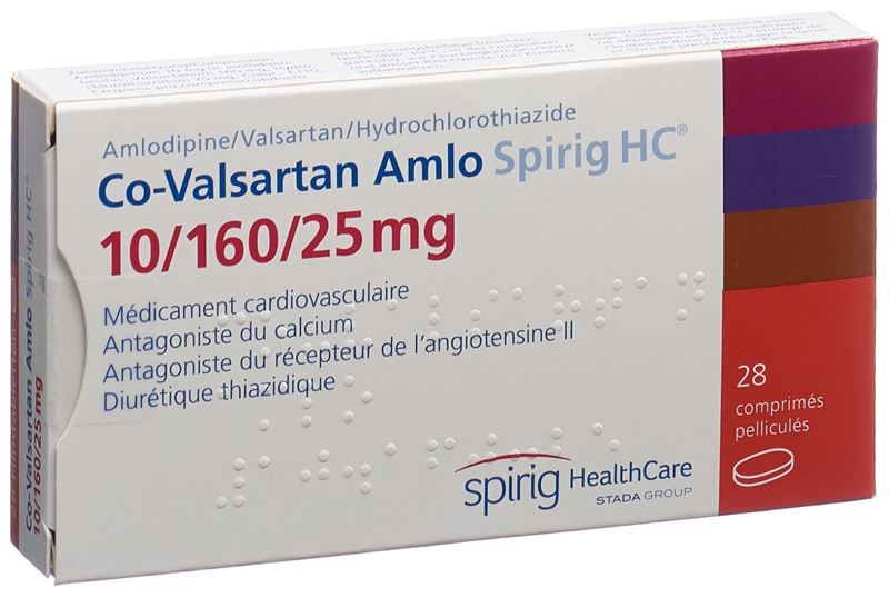 Co-Valsartan Amlo Spirig HC cpr pell 10/160/25mg 28 pce Co-Valsartan Amlo Spirig HC cpr pell 10/160/25mg 28 pce