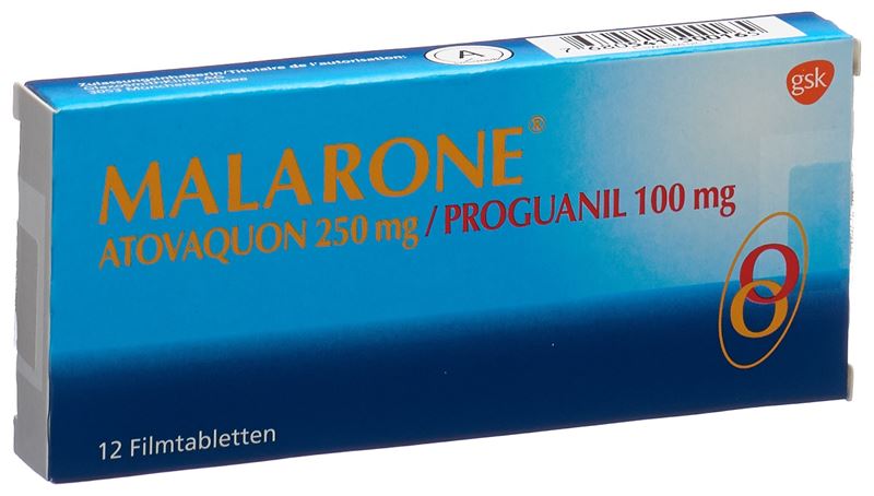 Malarone cpr pell 250/100 mg 12 pce