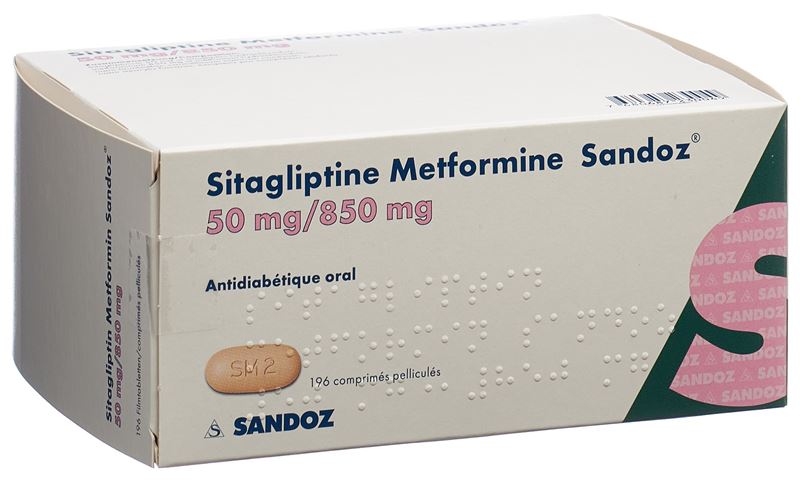 Sitagliptin Metformin Sandoz Filmtabl 50mg/850mg 196 Stk Sitagliptin Metformin Sandoz Filmtabl 50mg/850mg 196 Stk