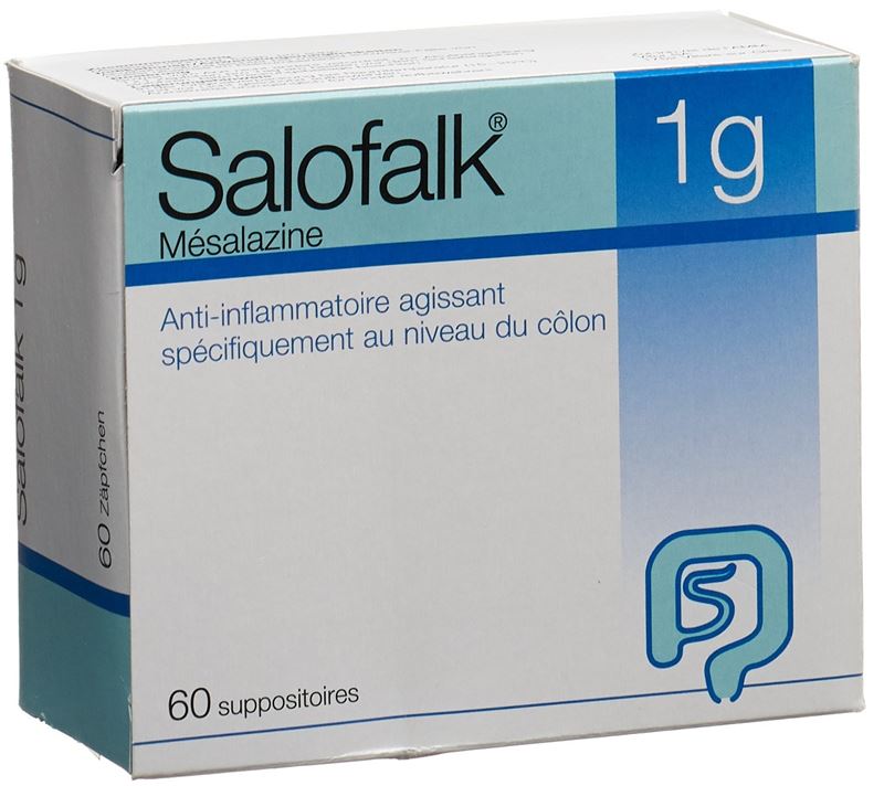 Salofalk supp 1 g 60 pce