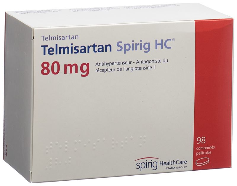 Telmisartan Spirig HC Filmtabl 80 mg 98 Stk Telmisartan Spirig HC Filmtabl 80 mg 98 Stk