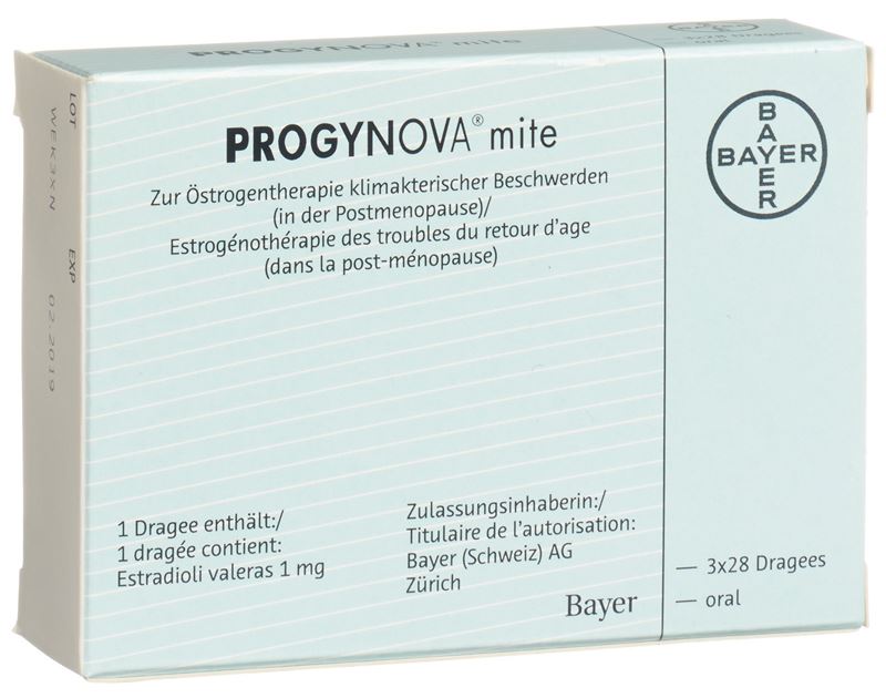 Progynova mite Drag 1 mg 3 x 28 Stk Progynova mite Drag 1 mg 3 x 28 Stk