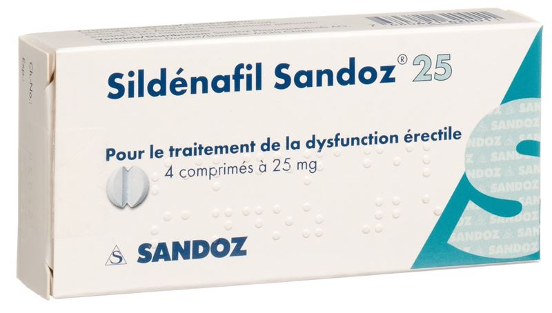 Sildénafil Sandoz cpr 25 mg 4 pce