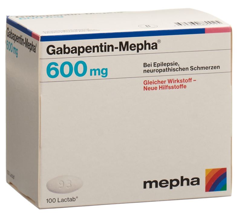 Gabapentin-Mepha Lactab 600 mg 100 pce