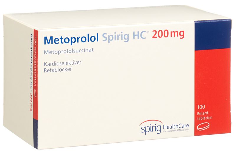 Metoprolol Spirig HC Ret Filmtabl 200 mg 100 Stk