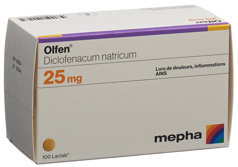 Olfen Lactab 25 mg 100 pce Olfen Lactab 25 mg 100 pce