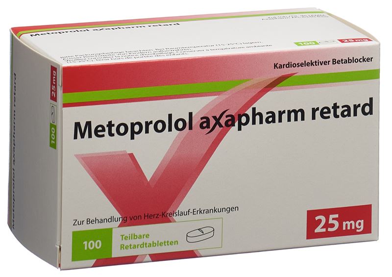 Metoprolol Axapharm Ret Tabl 25 mg 100 Stk