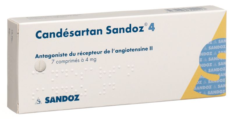 Candésartan Sandoz cpr 4 mg 7 pce Candésartan Sandoz cpr 4 mg 7 pce