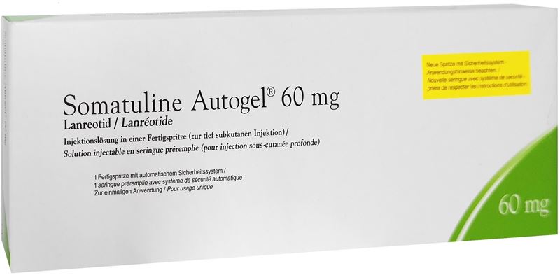 Somatuline Autogel sol inj 60 mg avec système de sécurité automatique ser pré
