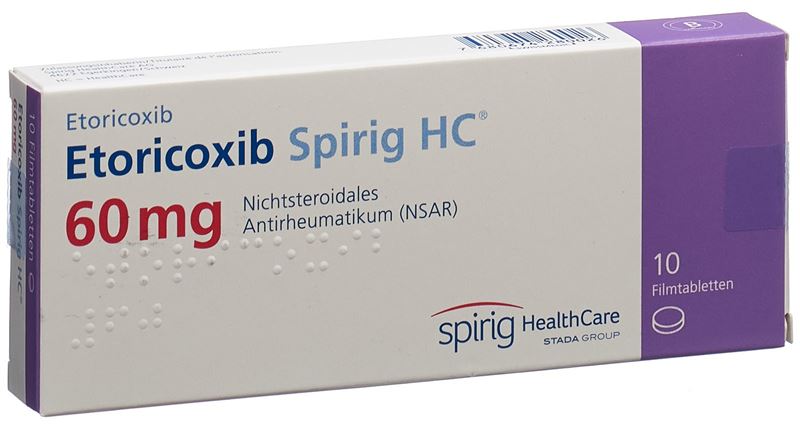 Etoricoxibe Spirig HC cpr pell 60 mg 10 pce