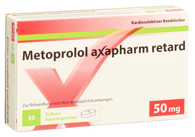 Metoprolol Axapharm Ret Tabl 50 mg 30 Stk