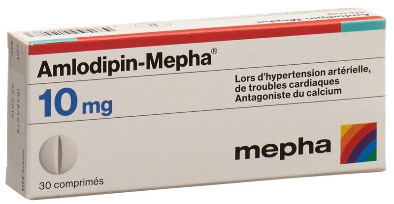 Amlodipin-Mepha Tabl 10 mg 30 Stk