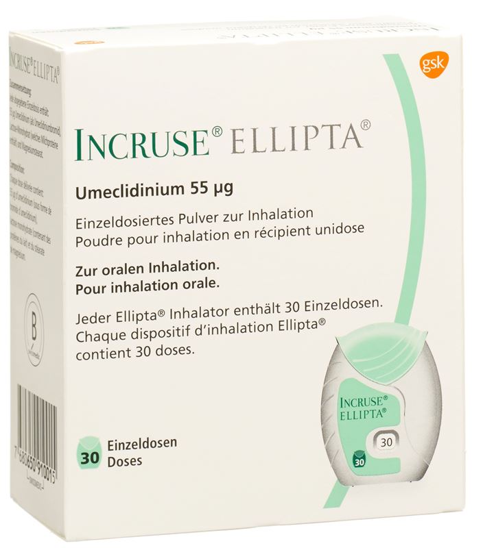 Incruse Ellipta Inh Plv 55 mcg 30 Dos Incruse Ellipta Inh Plv 55 mcg 30 Dos