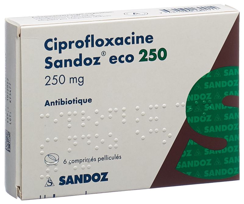 Ciprofloxacin Sandoz eco Filmtabl 250 mg 6 Stk