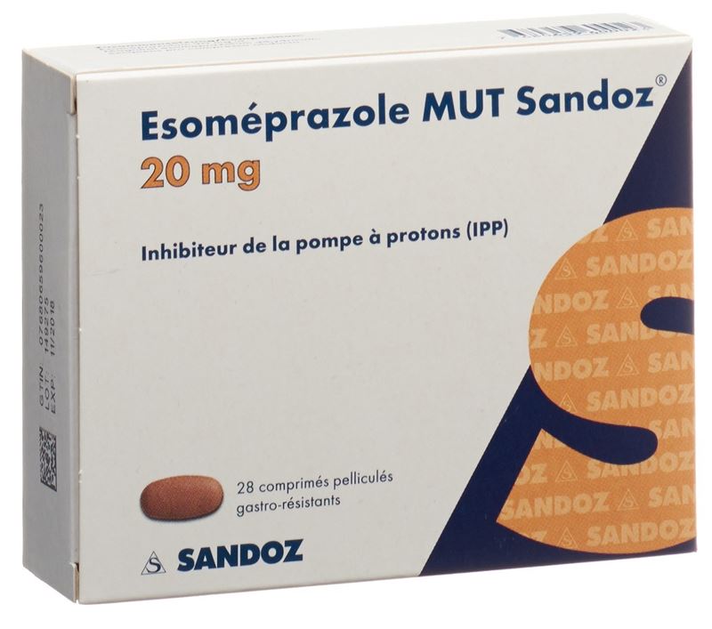 Esoméprazole MUT Sandoz cpr pell 20 mg 28 pce