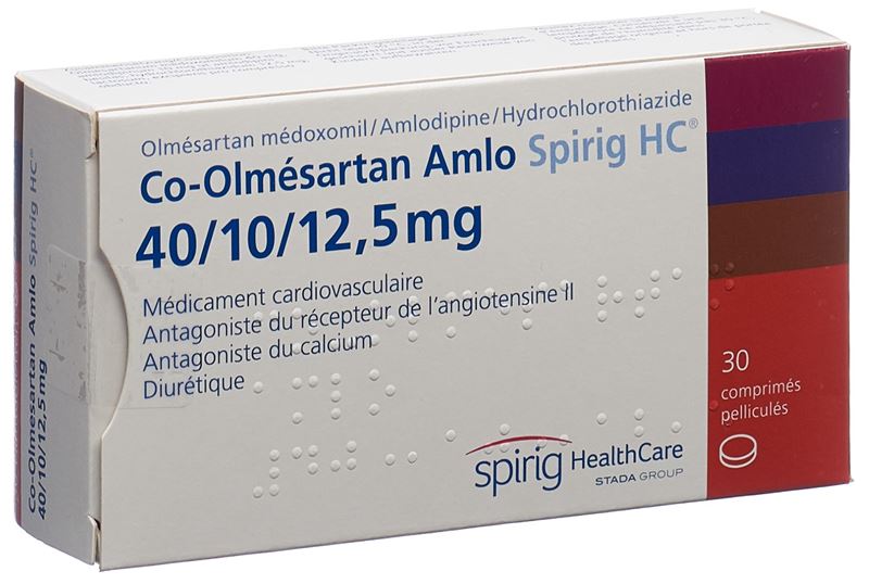 Co-Olmésartan Amlo Spirig HC cpr pell 40/10/12.5 mg 30 pce