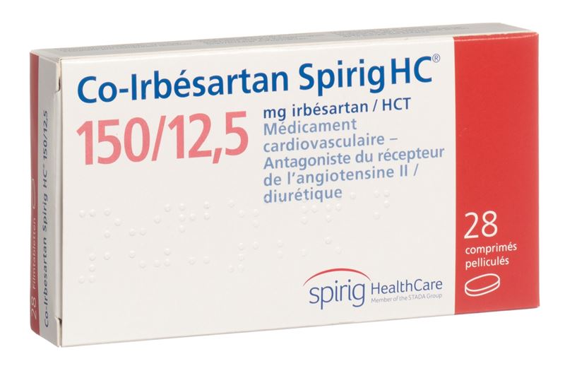 Co-Irbésartan Spirig HC cpr pell 150/12.5mg 28 pce