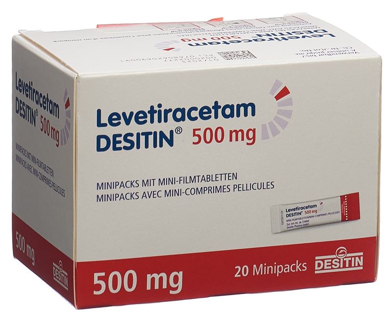 Levetiracetam DESITIN Minipacks avec mini-comprimés pelliculés 500 mg sach 20 pce