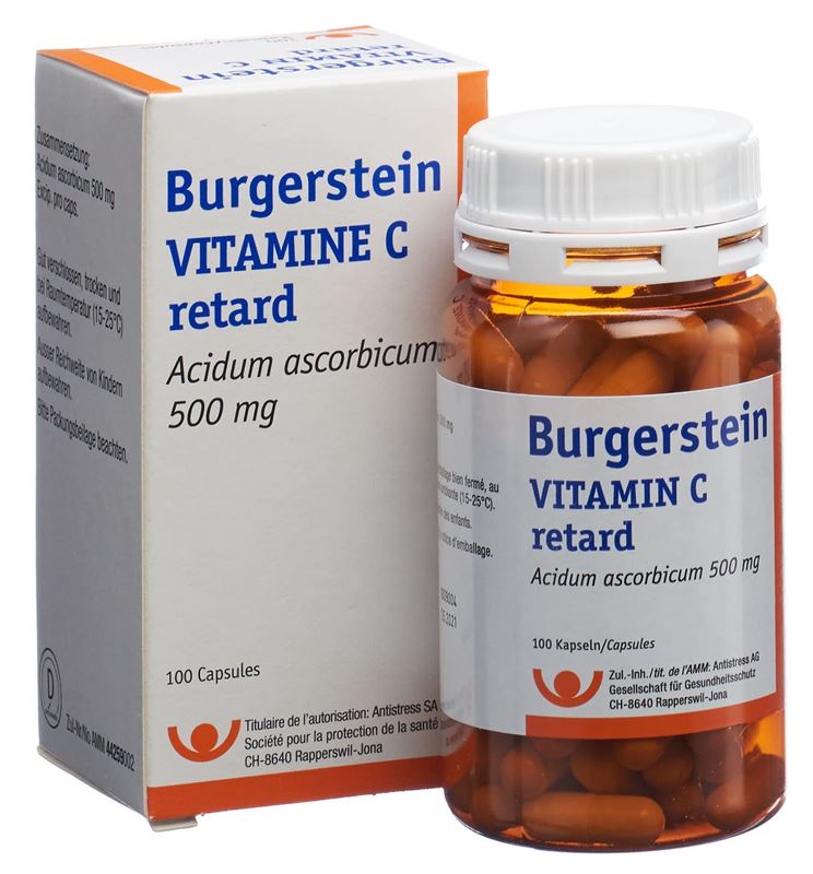 Burgerstein Vitamin C Ret Kaps 500 mg Ds 100 Stk