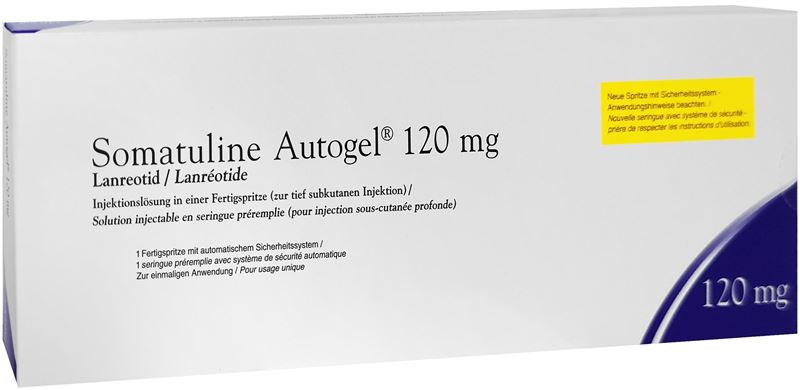 Somatuline Autogel sol inj 120 mg avec système de sécurité automatique ser pré