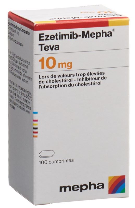Ezetimib-Mepha Teva Tabl 10 mg Ds 100 Stk
