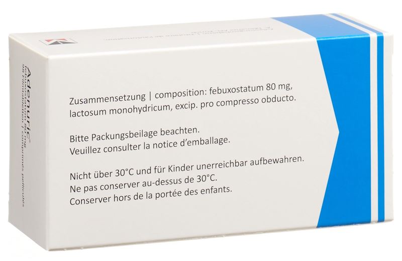 Adenuric Filmtabl 80 mg 98 Stk Adenuric Filmtabl 80 mg 98 Stk