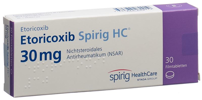 Etoricoxibe Spirig HC cpr pell 30 mg 30 pce
