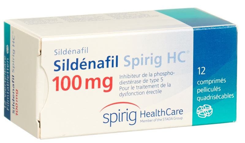 Sildénafil Spirig HC cpr pell 100 mg 12 pce