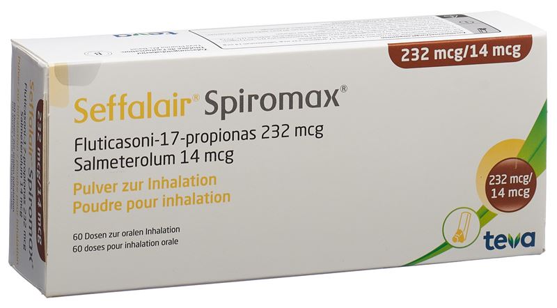 Seffalair Spiromax Inh Plv 232/14 mcg 60 Dos Seffalair Spiromax Inh Plv 232/14 mcg 60 Dos