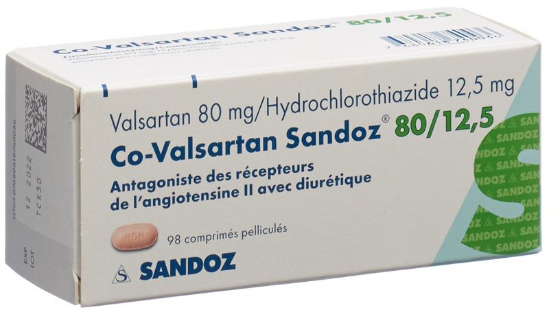 Co-Valsartan Sandoz Filmtabl 80/12.5 98 Stk Co-Valsartan Sandoz Filmtabl 80/12.5 98 Stk