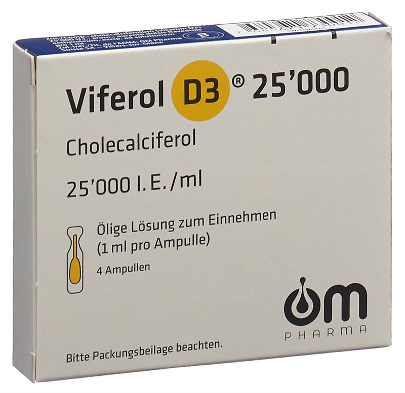 Viferol D3 Trink Lös 25000 IE/ml Amp 4 Stk