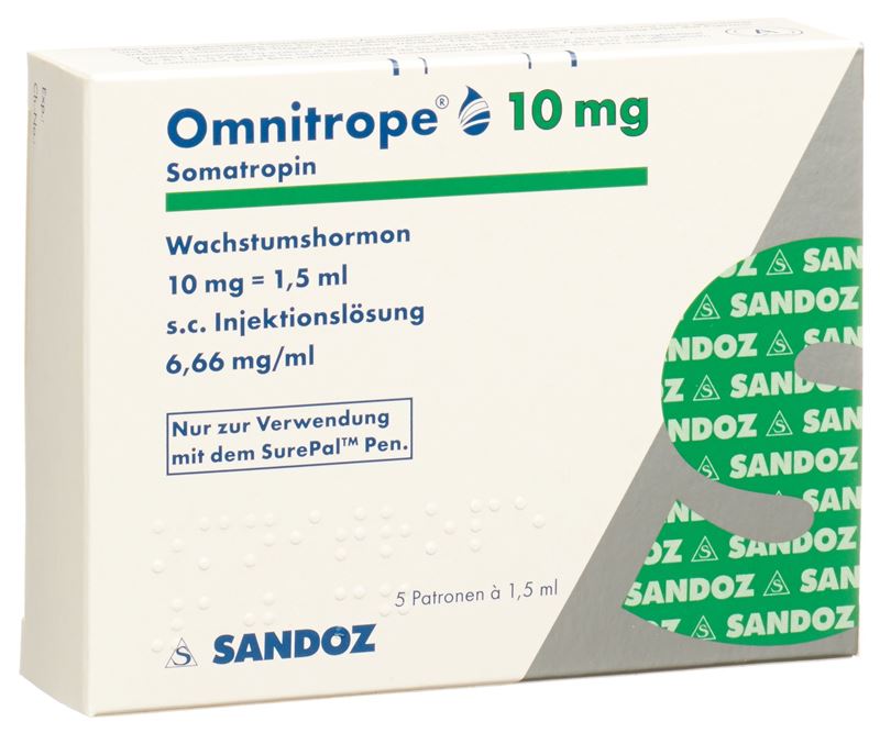 Omnitrope cartouche pour SurePal sol inj 10 mg/1.5ml 5 pce