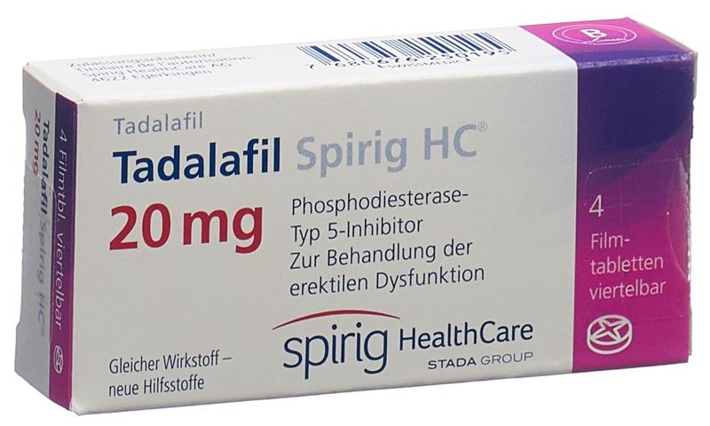 Tadalafil Spirig HC Filmtabl 20 mg 4 Stk