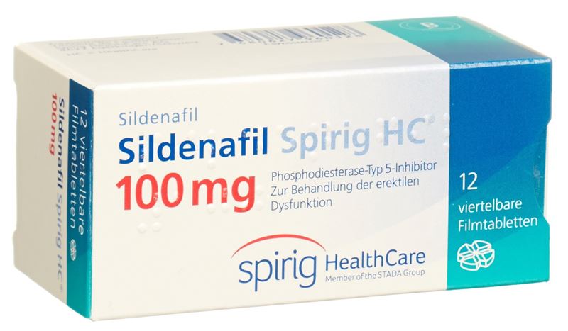 Sildénafil Spirig HC cpr pell 100 mg 12 pce