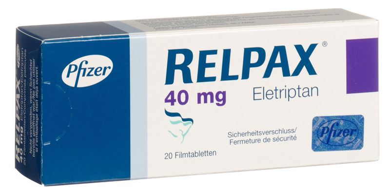 Relpax cpr pell 40 mg 20 pce Relpax cpr pell 40 mg 20 pce