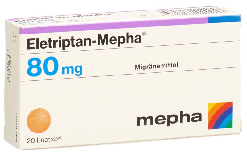 Eletriptan-Mepha cpr pell 80 mg 20 pce Eletriptan-Mepha cpr pell 80 mg 20 pce
