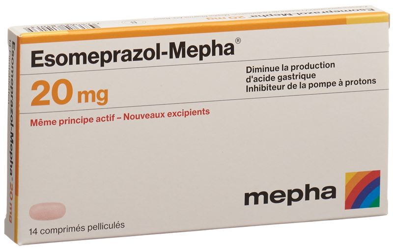 Esomeprazol-Mepha cpr pell 20 mg 14 pce