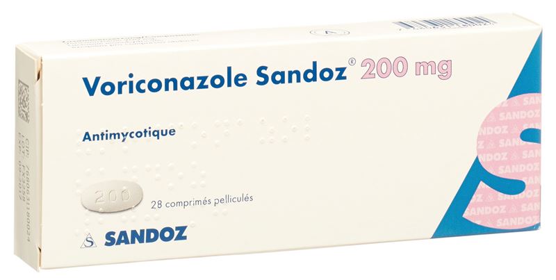 Voriconazole Sandoz cpr pell 200 mg 28 pce Voriconazole Sandoz cpr pell 200 mg 28 pce