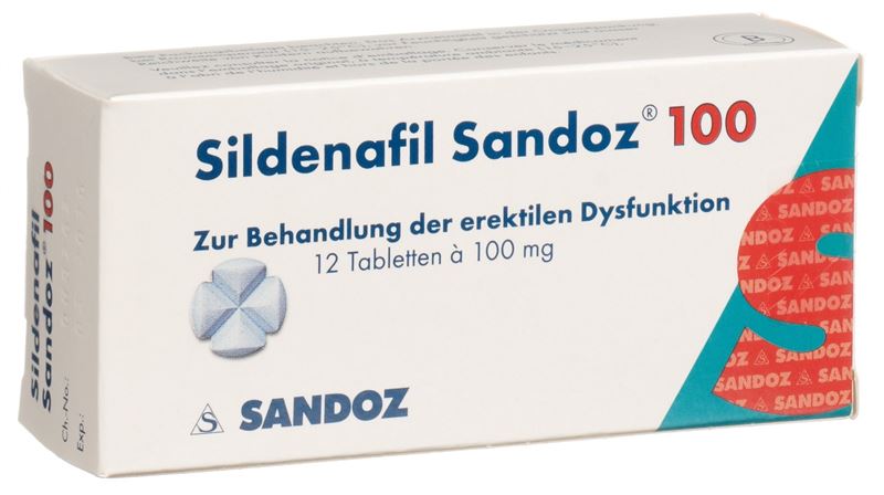 Sildénafil Sandoz cpr 100 mg 12 pce Sildénafil Sandoz cpr 100 mg 12 pce