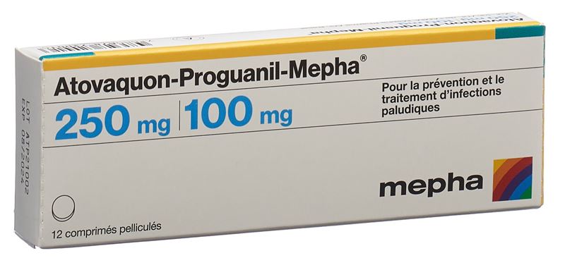 Atovaquon-Proguanil-Mepha cpr pell 250/100 12 pce