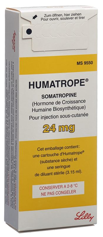 Humatrope subst sèche 24 mg cum solvens amp